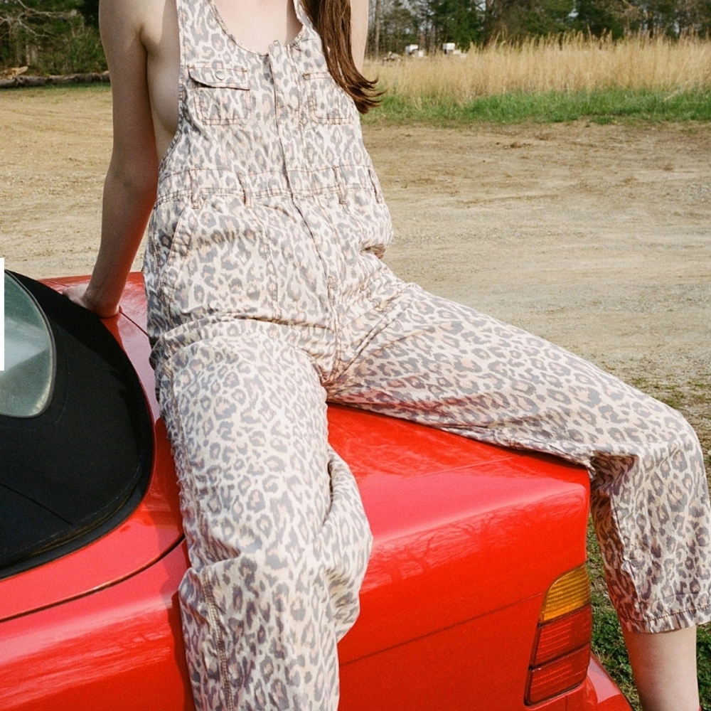 NWT Urban Outfitters Leopard Overalls